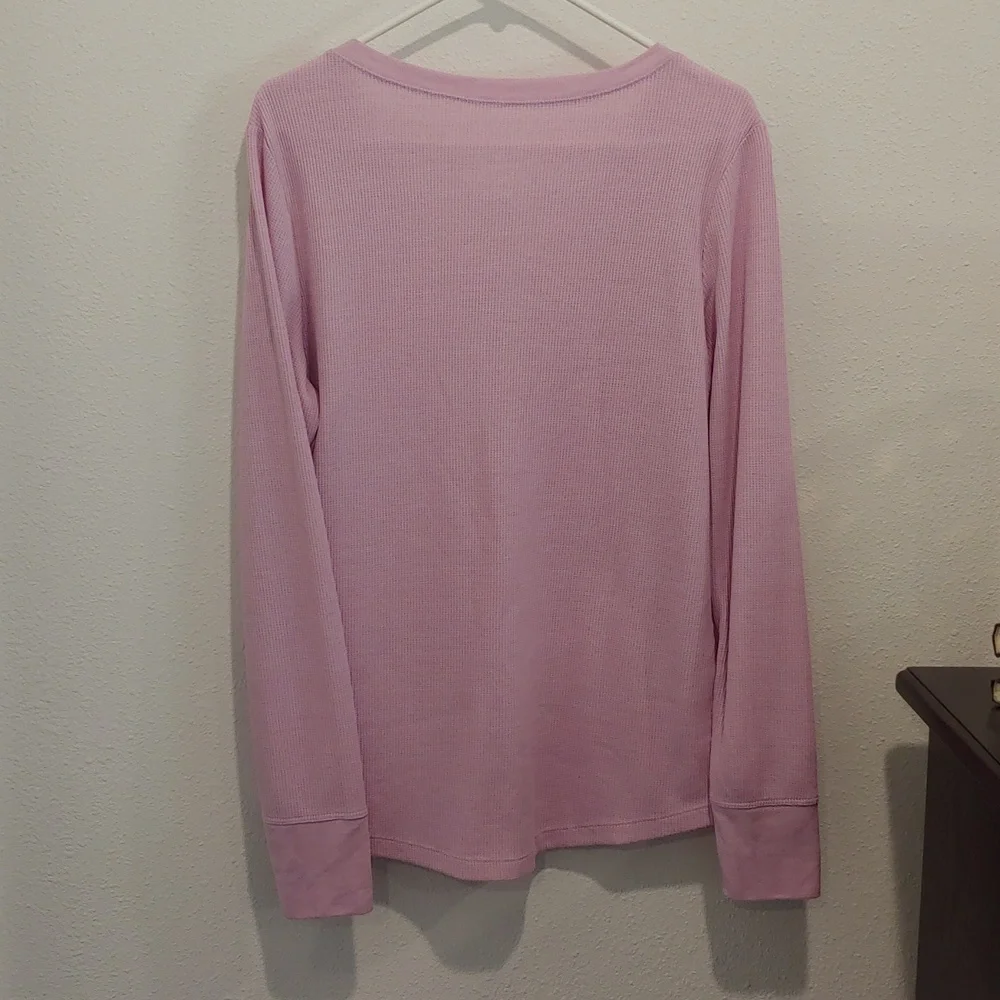 Time and true brand pink thermal henley size xl 16/18 - Picture 3 of 5